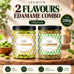 Lila Dry Fruits Premium Edamame 2 Flavours Combo – Classic & Roasted & Salted (Pack of 2, 100g Each)