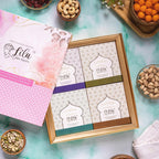 LILA DRY FRUITS Gift Hamper Roasted Cashew Almonds Seeds Mix Chatpata Cranberry | Combo Festive Gift Pack with Decorative Square Box Perfect For Gifting