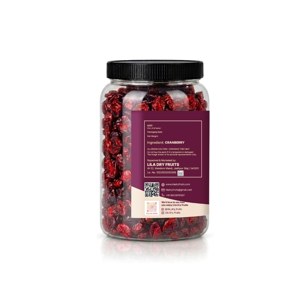 LILA DRY FRUITS Dried Cranberries | Premium Sweet & Tangy Dried Fruit