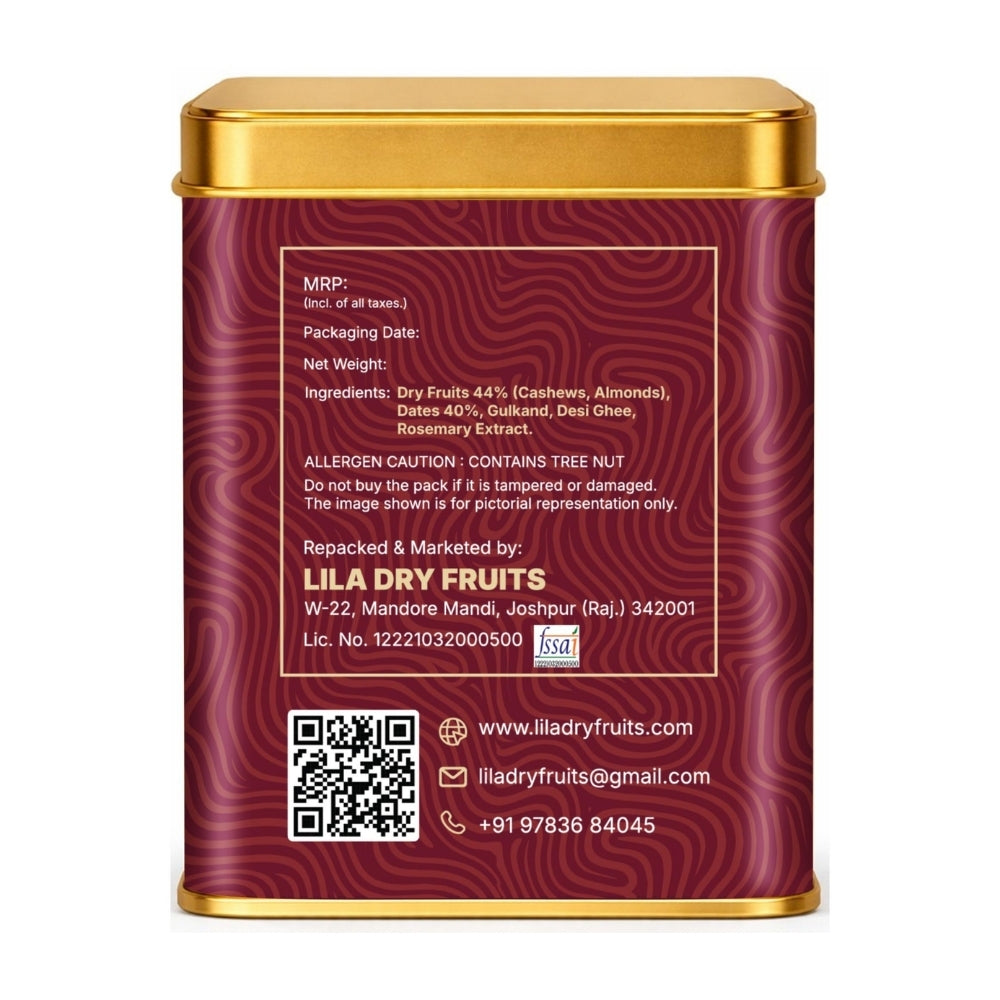 LILA DRY FRUITS Dry Fruit Bites 200 gms Rose Cashew Dry Fruits Barfi | Cashew Almond Dates Gulkand Mithai