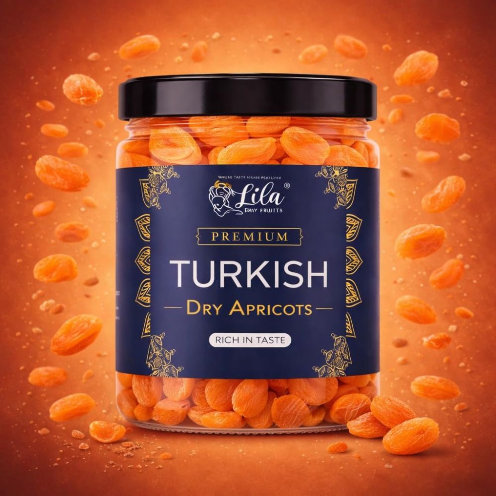 LILA DRY FRUITS Turkish Apricots Naturally Dried Apricot Khubani Soft & Delicious Khurmani | Ideal for Cooking, Baking and Snacking | Premium Exotic Dry Fruit Perfect for Giftings