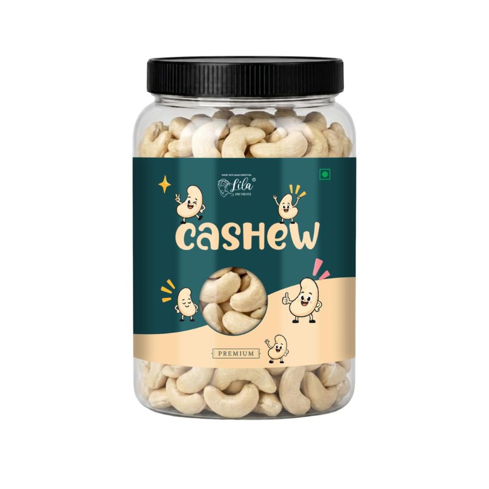 LILA DRY FRUITS Cashew Whole Kaju Premium Crunchy Nut Healthy Snack Rich in Protein Energy Dry Fruits for Daily Use Cooking Sweets Roasted Salted Snack Alternative