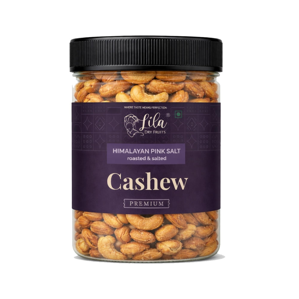 LILA DRY FRUITS Himalayan Pink Salt Roasted Cashews | Crunchy Kaju Snack