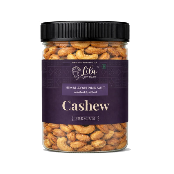 LILA DRY FRUITS Himalayan Pink Salt Roasted Cashews | Crunchy Kaju Snack