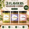 Lila Dry Fruits Premium Edamame 3 Flavours Combo – Classic, Magic Masala & Indian Tadka (Pack of 3, 100g Each)