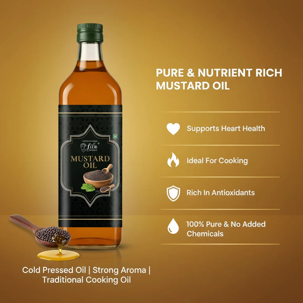 Kachi Ghani Mustard Oil 500 ML Cold Pressed Cooking Oil