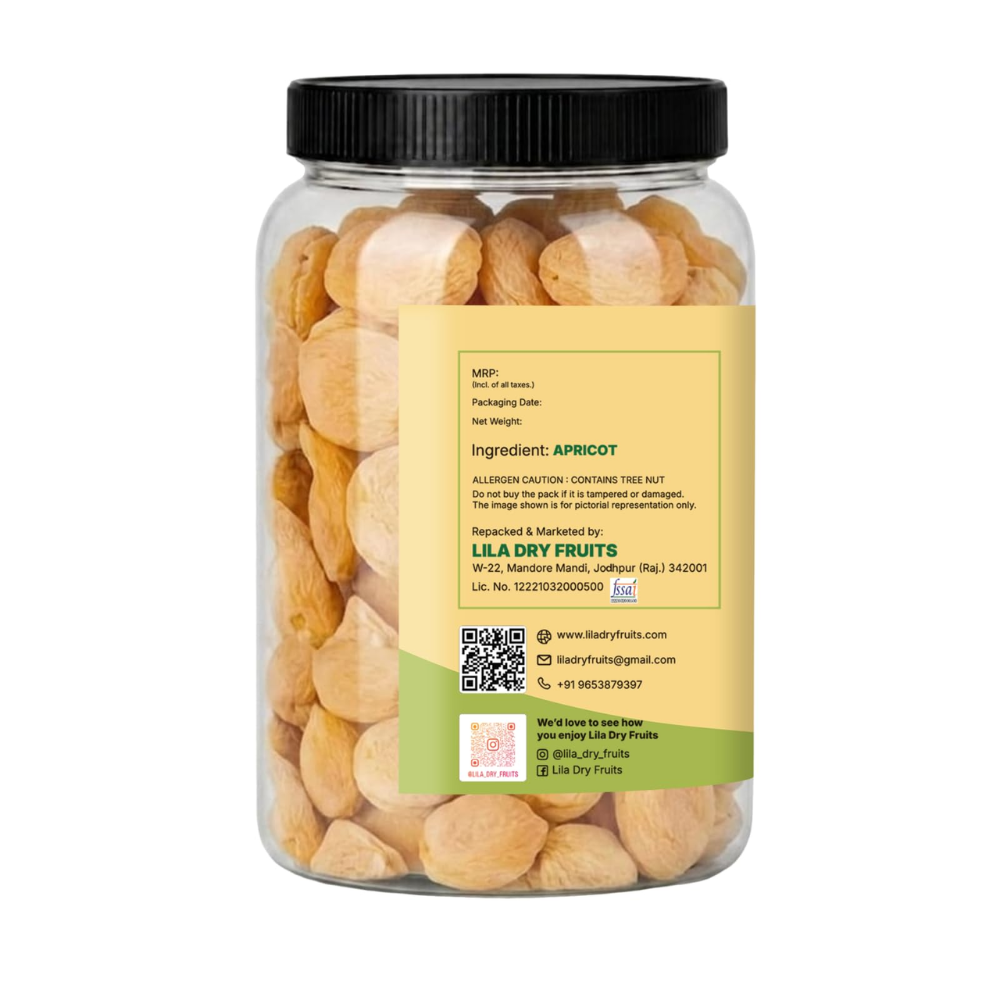 LILA Dry Fruits Dried Apricots (Khubani) | Soft, Natural & Fiber-Rich Healthy Snack