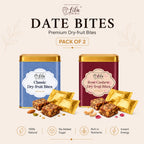 Lila Dry Fruits Date Bites Classic & Rose Cashew (Pack of 2)