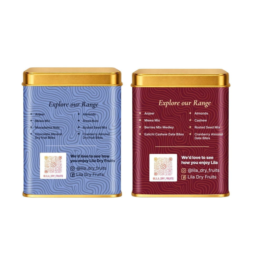 Lila Dry Fruits Date Bites Classic & Rose Cashew (Pack of 2)