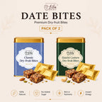 Lila Dry Fruits Date Bites Classic & Elaichi Cashew (Pack of 2)