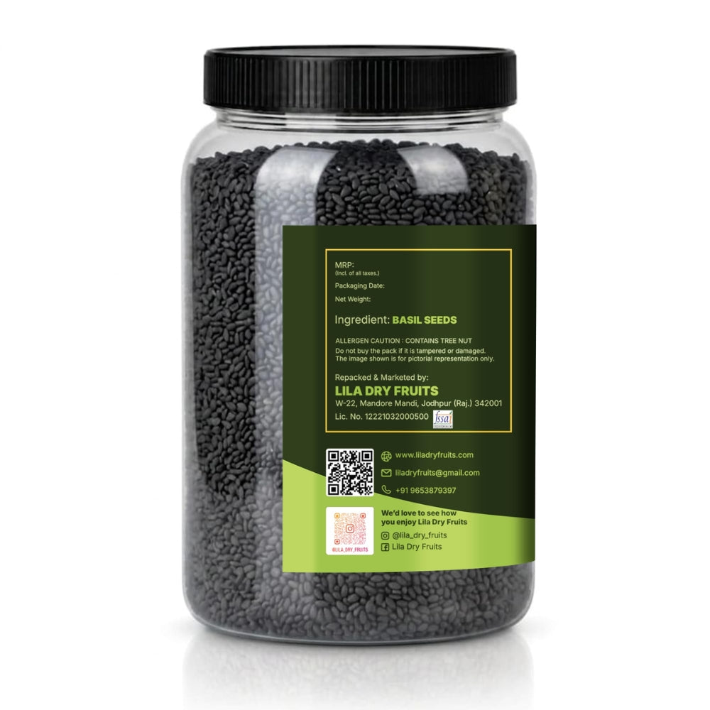 LILA DRY FRUITS Basil Seeds (Sabja Seeds) | Natural Tukmaria for Drinks & Falooda