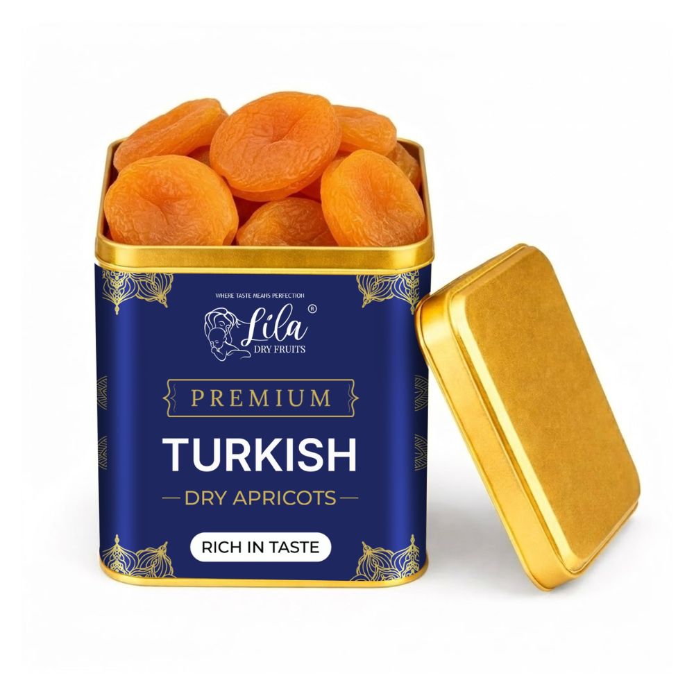 LILA DRY FRUITS Turkish Apricots 275 Grams Soft & Juicy Dried Khubani Rich in Fiber Antioxidants | Healthy Snack for Daily Nutrition Dry Fruit for Kids & Adults Perfect for Gifting