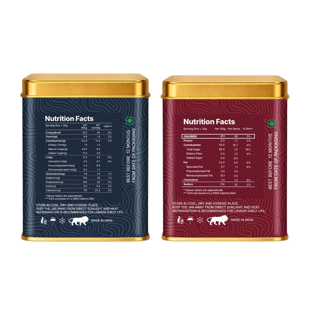 Lila Dry Fruits Date Bites Chocolate Almond & Rose Cashew (Pack of 2)