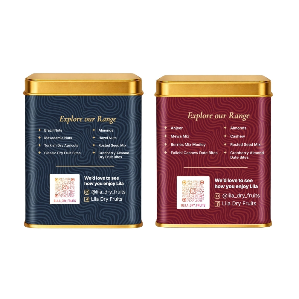 Lila Dry Fruits Date Bites Chocolate Almond & Rose Cashew (Pack of 2)