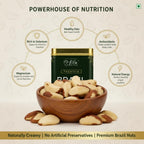 LILA DRY FRUITS Brazil Nuts 275g | Natural Raw Unsalted Healthy Snack