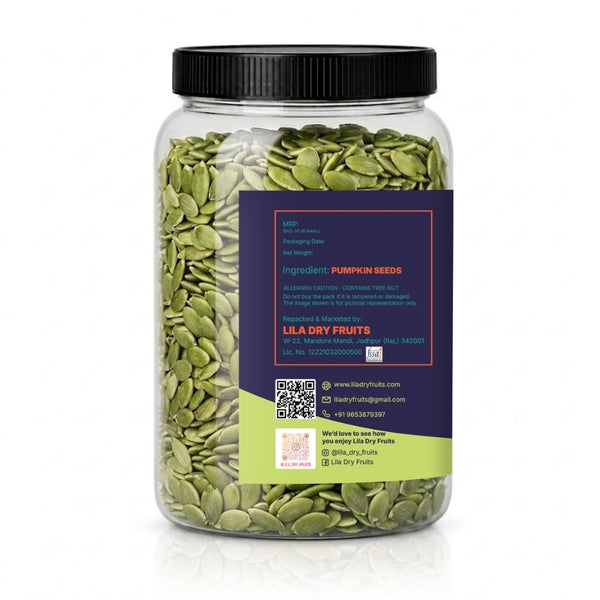 LILA DRY FRUITS Pumpkin Seeds | Premium Protein & Fiber-Rich Healthy Snack