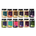 6 Premium Dry Fruits & 6 Healthy Seeds Combo Pack (100g Each) | Cashews, Almonds, Walnuts, Raisins, Pistachios, & More