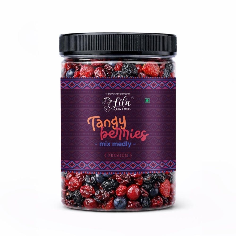 LILA DRY FRUITS Tangy Berries Mix | Cranberry, Blueberry, Red Cherry, Strawberry & Black Raisins