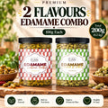 Lila Dry Fruits Premium Edamame 2 Flavours Combo – Indian Tadka & Roasted & Salted (Pack of 2, 100g Each)