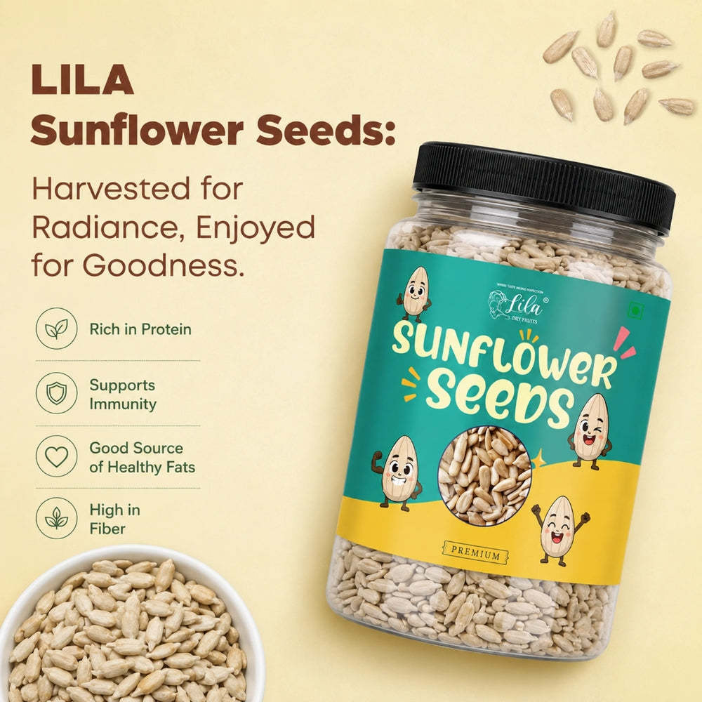 LILA DRY FRUITS Premium Sunflower Seeds Snacking, Salads & Baking