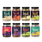 4 Seeds & 4 Dry Fruits Combo Pack | 100g Each | Cashews, Almonds, Raisins, Pistachios, Pumpkin, Sunflower, Chia & Flax Seeds