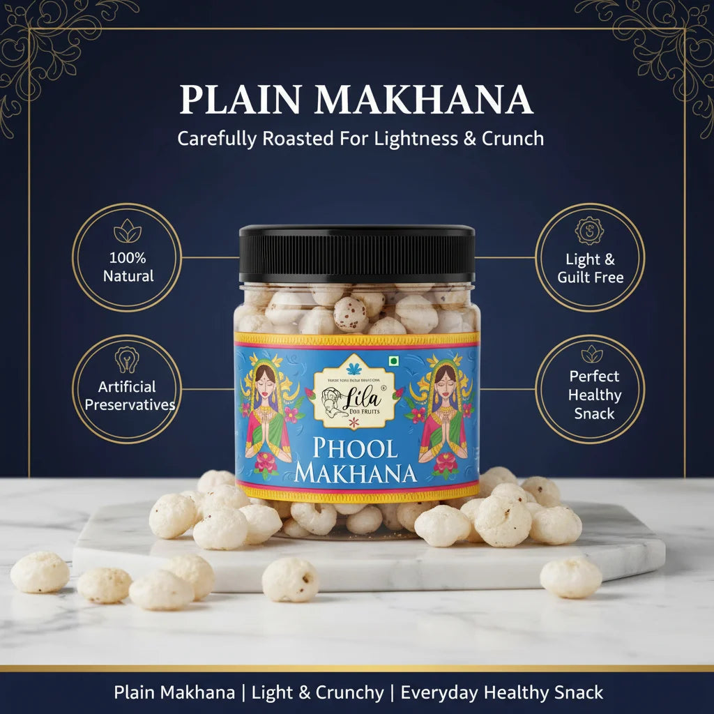 Crunchy Roasted Makhana 75g Large Lotus Seeds Snack