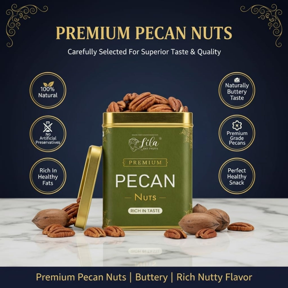 LILA DRY FRUITS Pecan Nuts 275g | Rich in Fiber & Healthy Fats