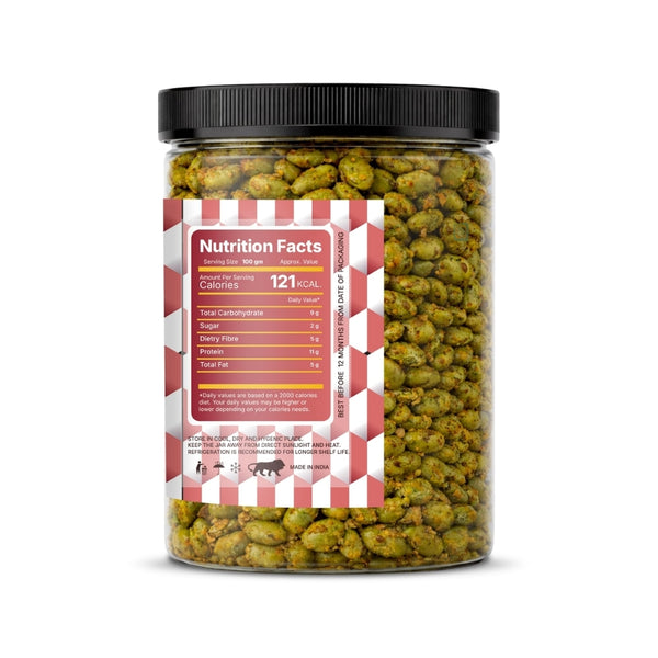 LILA DRY FRUITS Indian Tadka Roasted Edamame | Crunchy Vegan Snack