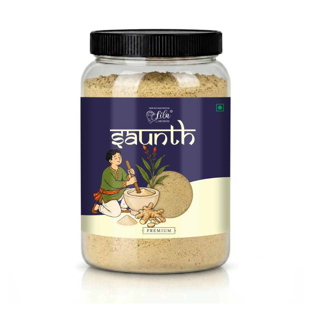 LILA DRY FRUITS Dry Ginger Powder Sonth Powder Saunth Finely Ground Ginger Spice for Cooking, Baking, Beverages & Everyday Kitchen Use Masale Perfect for Daily Kitchen Use