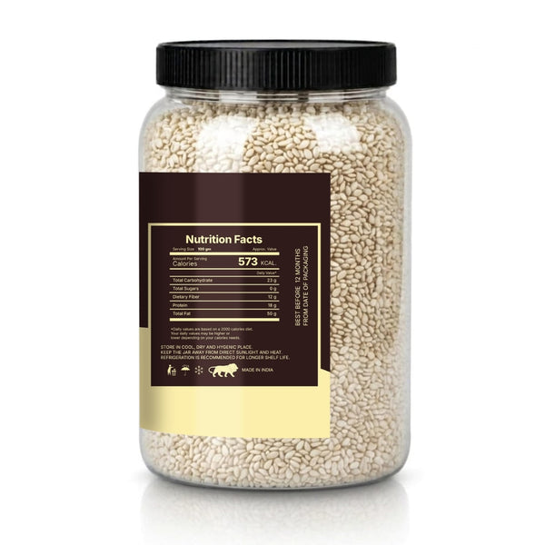 LILA DRY FRUITS Safed Til (White Sesame Seeds) | Premium Raw Seeds