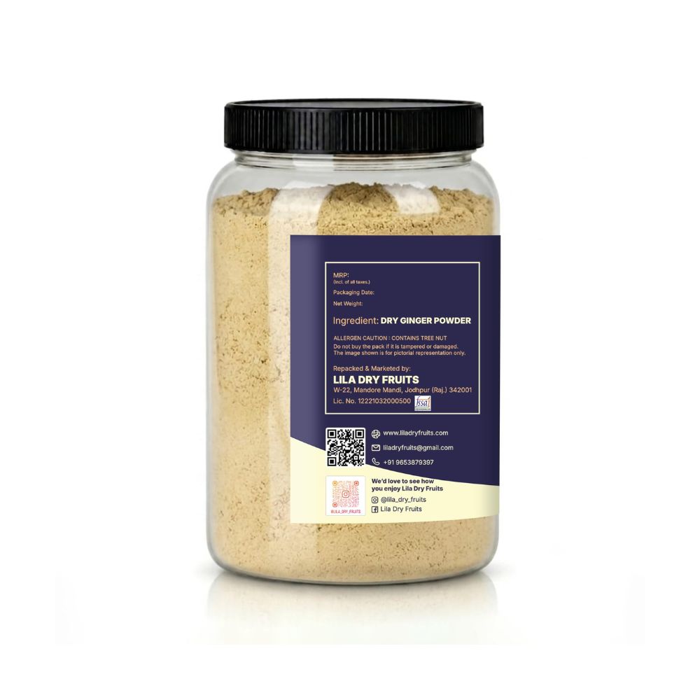 LILA DRY FRUITS Dry Ginger Powder Sonth Powder Saunth Finely Ground Ginger Spice for Cooking, Baking, Beverages & Everyday Kitchen Use Masale Perfect for Daily Kitchen Use