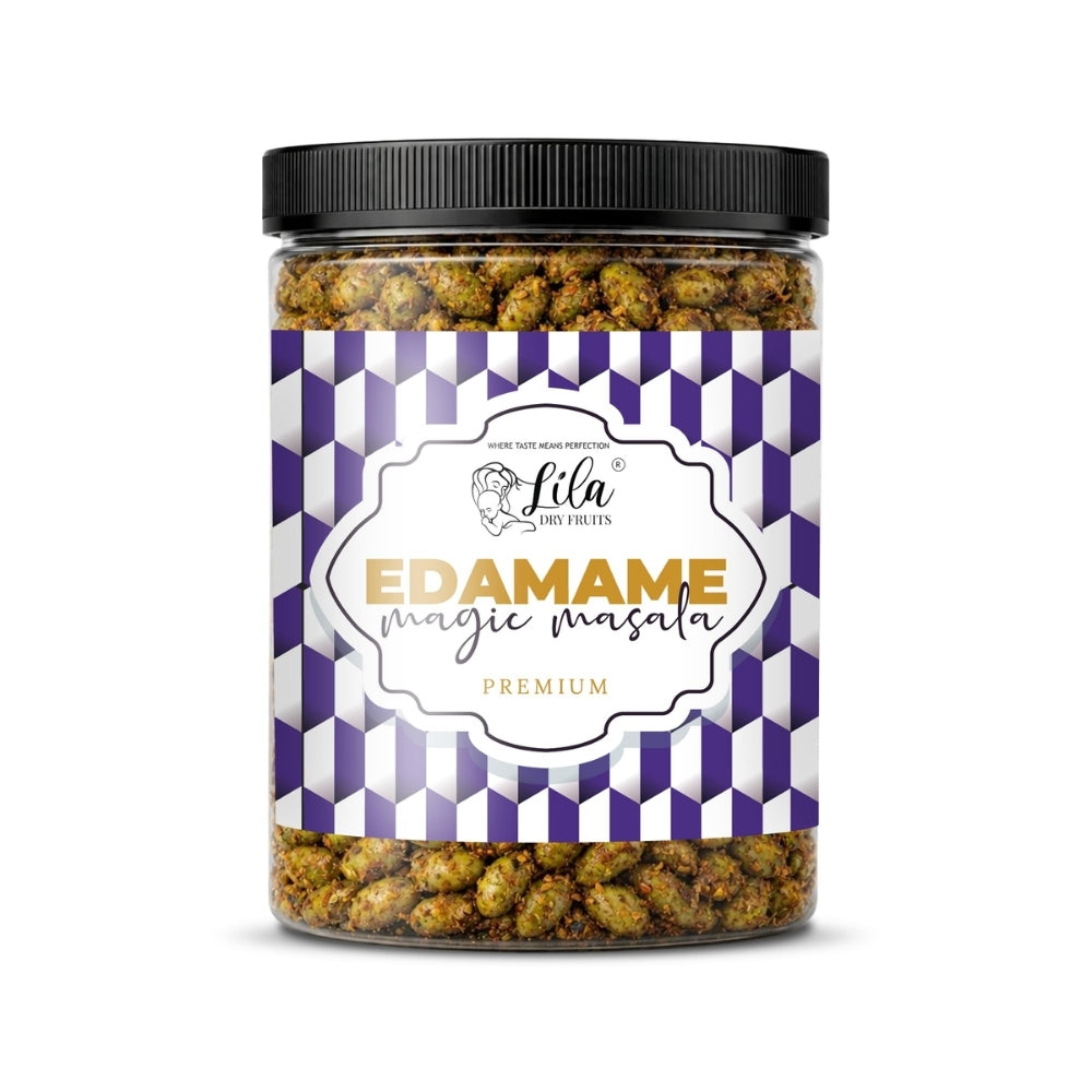 LILA DRY FRUITS Roasted Edamame Magic Masala | High Protein Snack