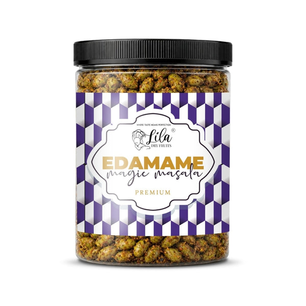 LILA DRY FRUITS Roasted Edamame Magic Masala | High Protein Snack