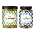 Lila Dry Fruits Premium Edamame 2 Flavours Combo – Roasted & Salted Edamame & Protein Beans (Pack of 2, 100g Each)