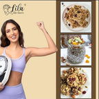 4 Dry Fruits & 4 Seeds Combo Pack | Cashews, Almonds, Raisins, Anjeer + Pumpkin, Sunflower, Chia & Flax Seeds | 100g Each