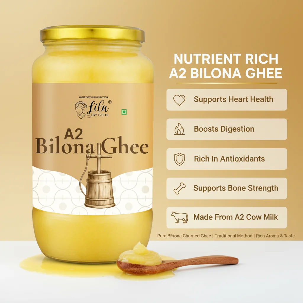 A2 Bilona Cow Ghee 500 ML and 1 Ltr Traditional Hand Churned Desi Ghee