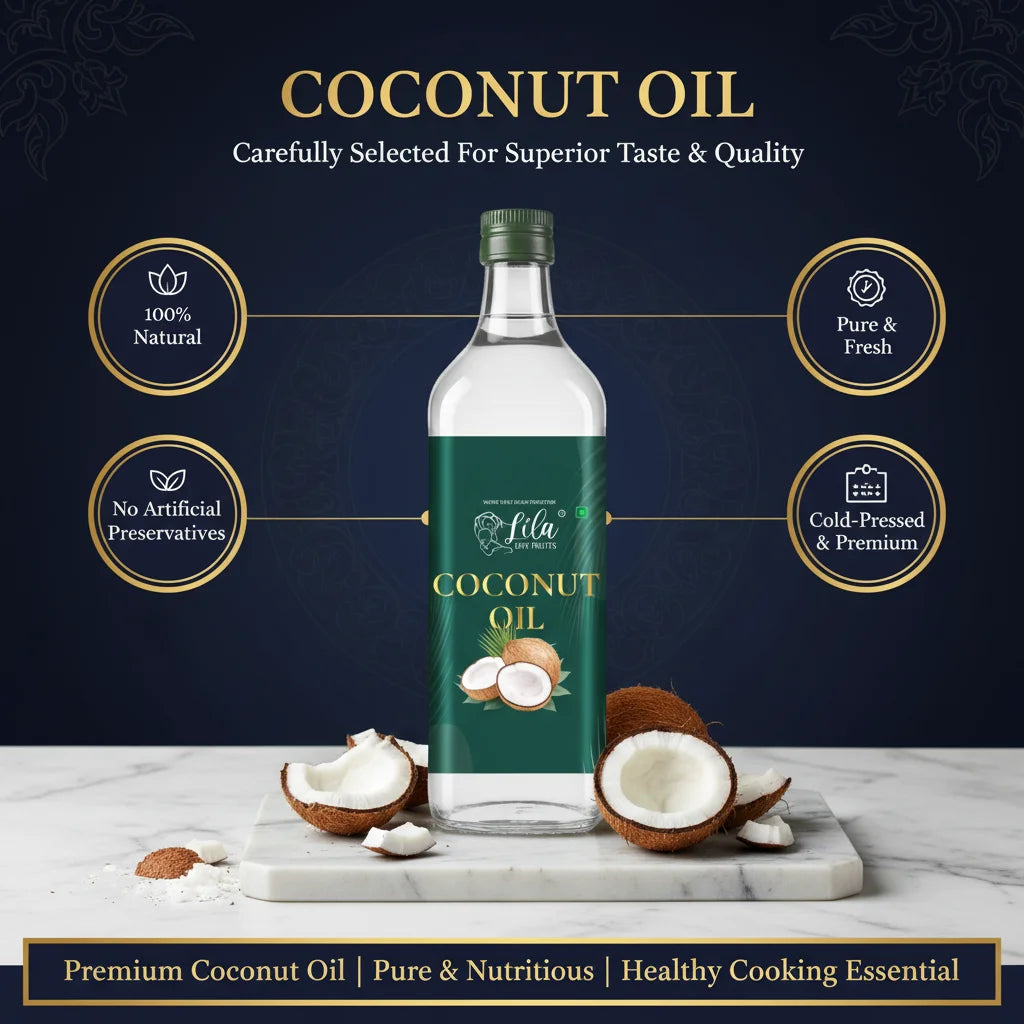 Cold Pressed Coconut Oil 500 ML for Cooking & Daily Use