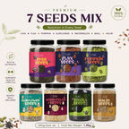 Premium 7 Seeds Mix (200g Each) – Chia, Flax, Pumpkin, Sunflower, Watermelon, Basil & Halim Seeds