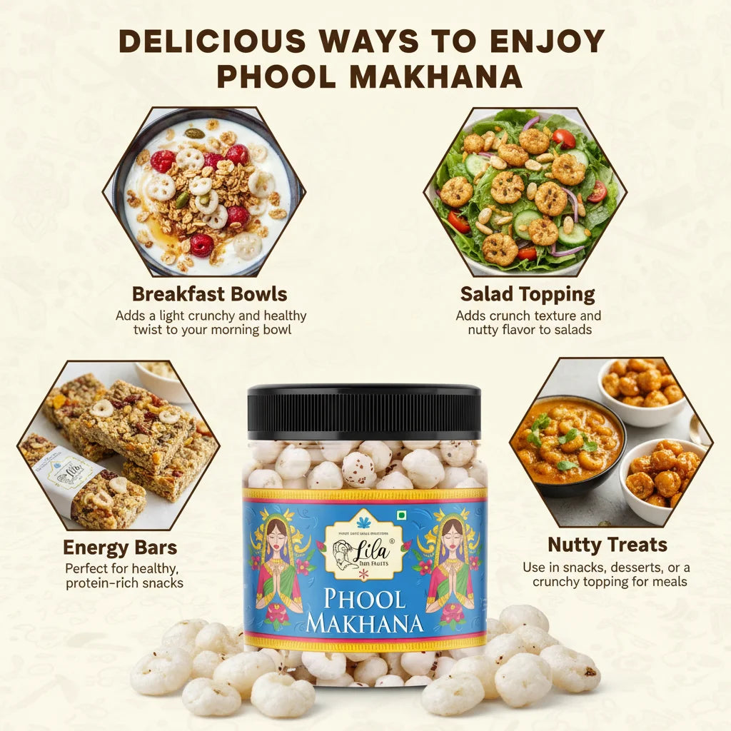 Crunchy Roasted Makhana 75g Large Lotus Seeds Snack