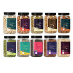 5 Seeds & 5 Dry Fruits Combo Pack – 100g Each | Cashew, Almond, Raisins, Walnut, Anjeer, Pumpkin, Sunflower, Chia, Flax & Watermelon Seeds | Healthy Superfood Mix