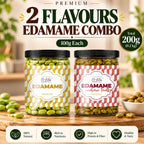 Lila Dry Fruits Premium Edamame 2 Flavours Combo – Classic & Indian Tadka (Pack of 2, 100g Each)