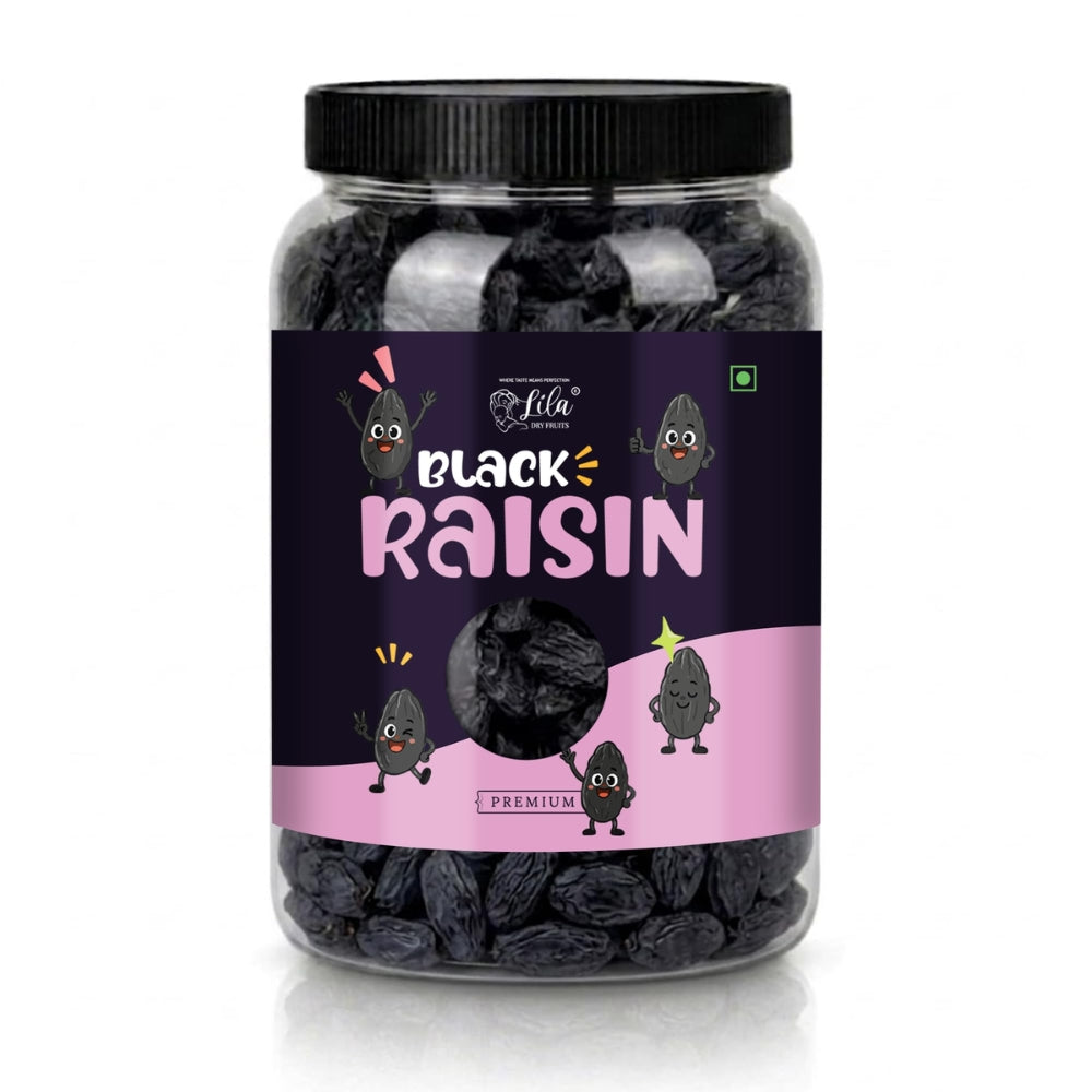 LILA Dry Fruits Black Raisins (Kali Kishmish) | Seedless Natural Dried Grapes