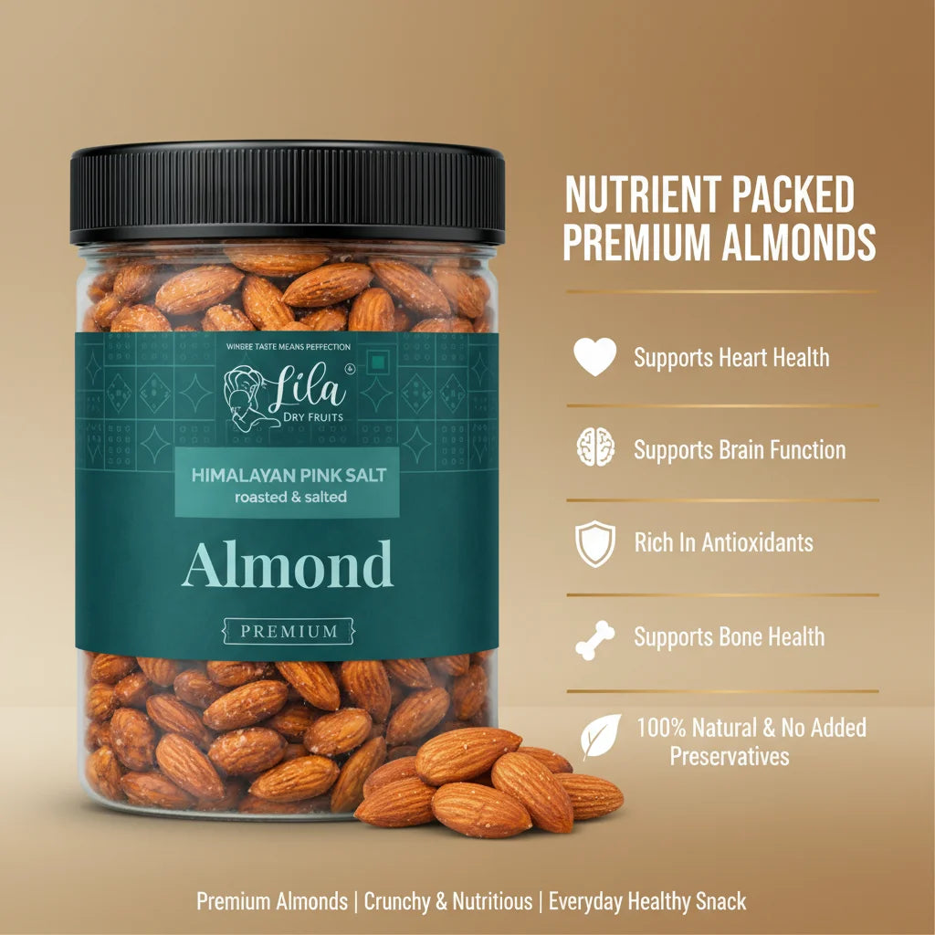 Roasted Almonds Himalayan Pink Salt Crunchy Snack 250g