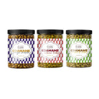 Lila Dry Fruits Premium Edamame 3 Flavours Combo – Magic Masala, Indian Tadka & Roasted & Salted (Pack of 3, 100g Each)