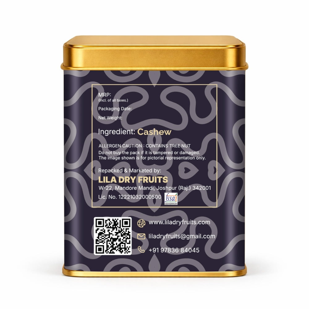 LILA DRY FRUITS Whole Cashew 275g | Fresh Natural Cashew Nuts