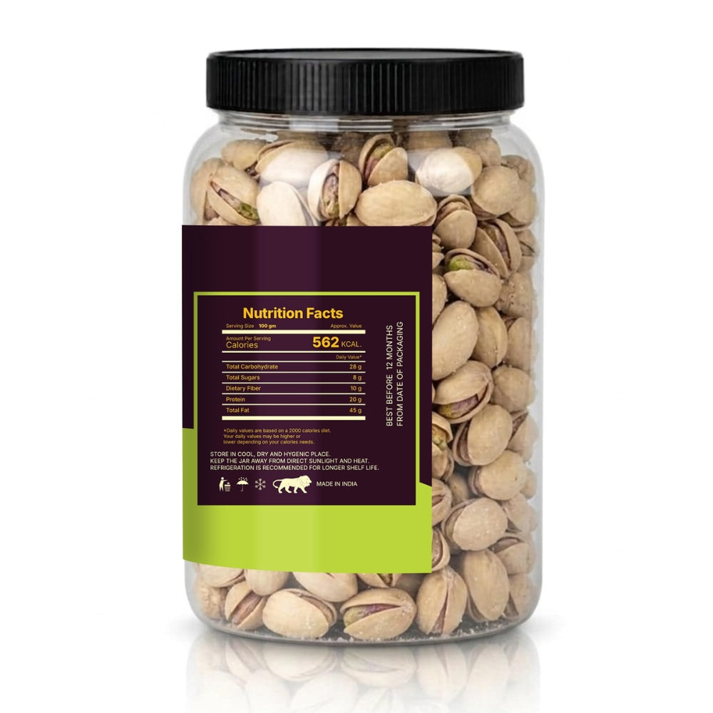 LILA Dry Fruits Salted Pistachios (Namkeen Pista) | Roasted Protein-Rich Healthy Crunchy Snack