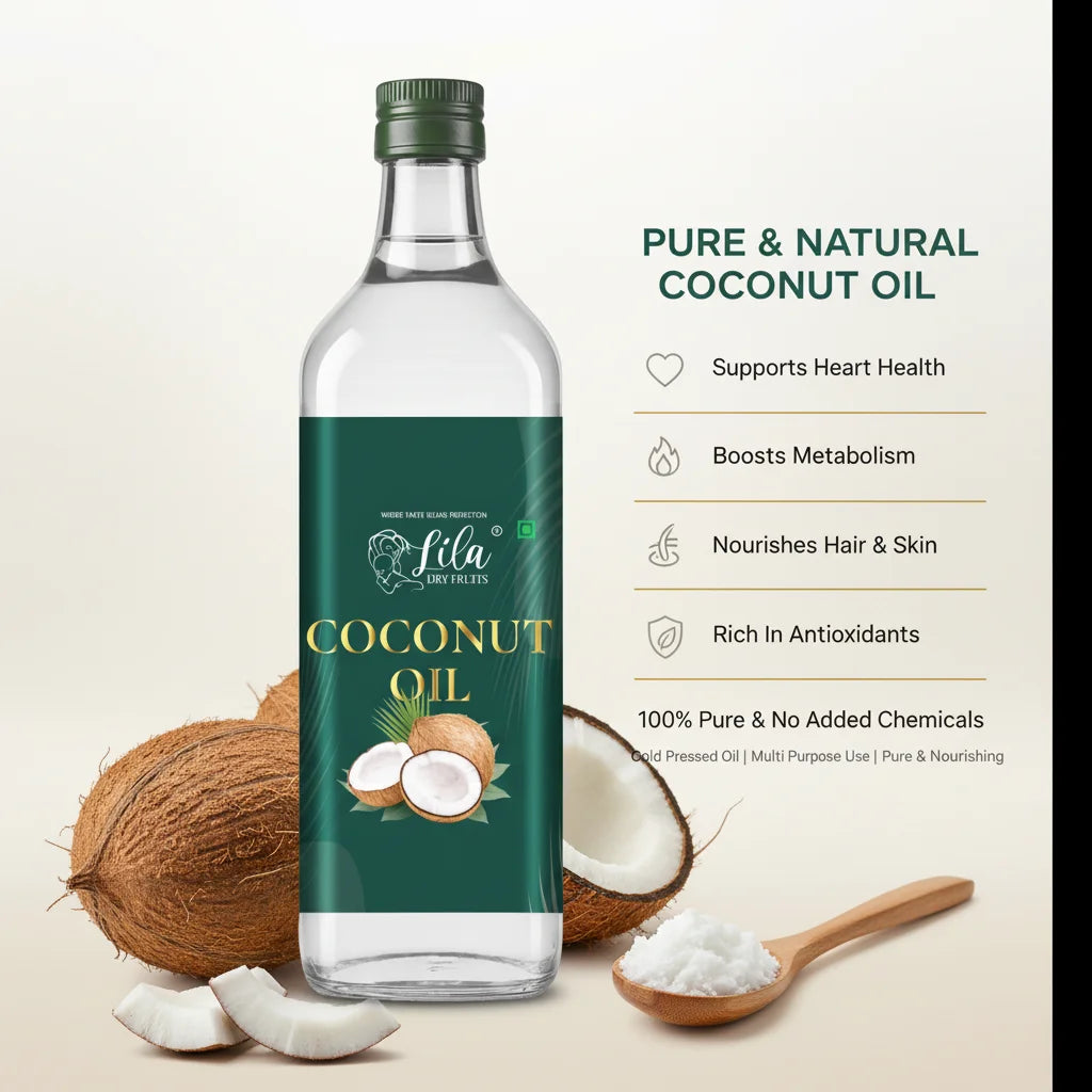 Cold Pressed Coconut Oil 500 ML for Cooking & Daily Use
