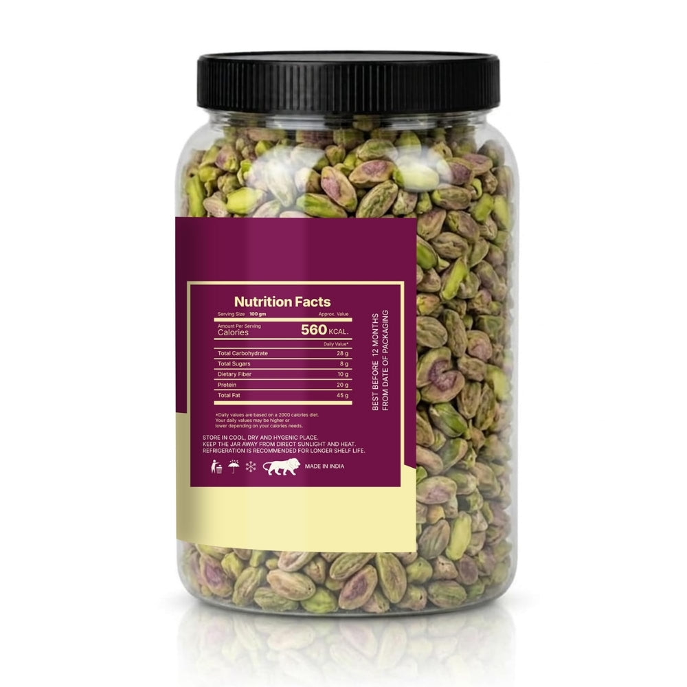 LILA DRY FRUITS Premium Mota Pista Plain Pistachios | Natural Dry Fruits