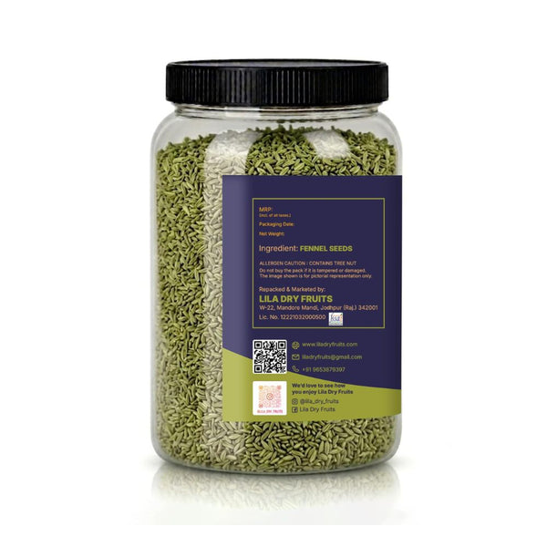 LILA DRY FRUITS Fennel Seeds Saunf for Mouth Freshener, Cooking, Seasoning & Traditional Recipes Aromatic Kitchen Spice Masale for Everyday Use