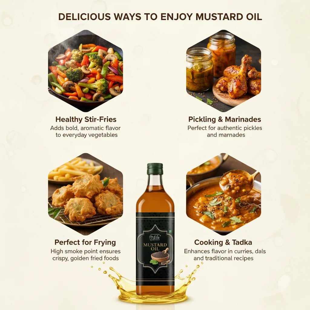 Kachi Ghani Mustard Oil 500 ML Cold Pressed Cooking Oil